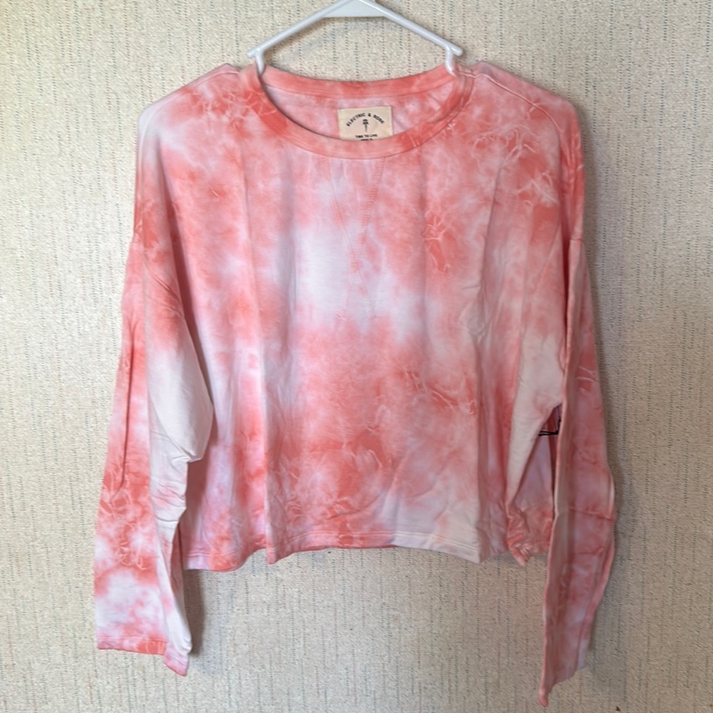 ELECTRIC & ROSE AERO PULLOVER: BLOOM EMBER/CLOUD: NWT: SZ XS